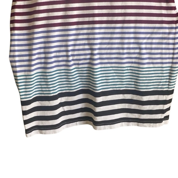 Marina Luna Striped Short Sleeve T-Shirt Dress. Size X-Large - Picture 6 of 7